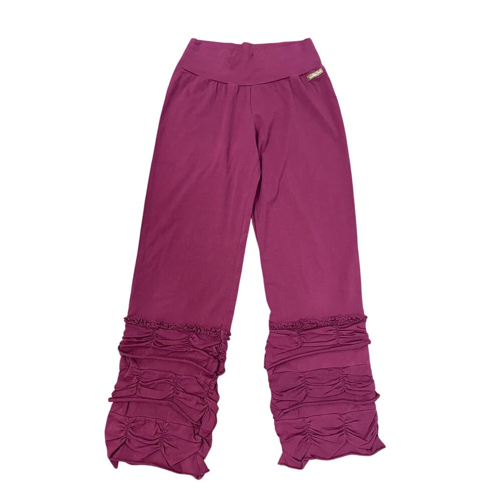 Matilda Jane Paintbrush Finn Wide Leg Pants Women’s L Purple Ruched Ruffle